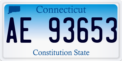 CT license plate AE93653