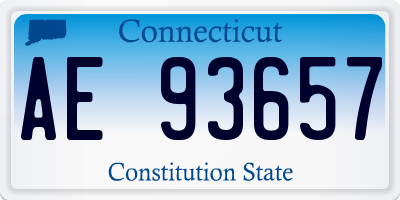 CT license plate AE93657