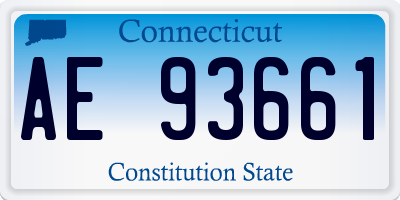 CT license plate AE93661