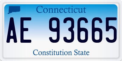 CT license plate AE93665