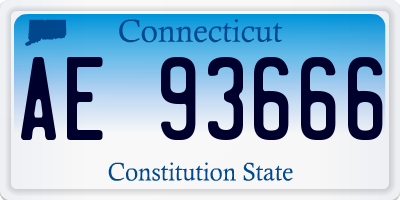 CT license plate AE93666