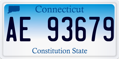 CT license plate AE93679