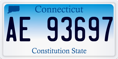 CT license plate AE93697
