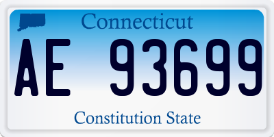 CT license plate AE93699