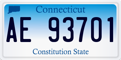CT license plate AE93701