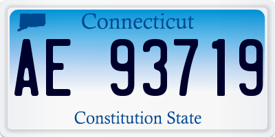 CT license plate AE93719