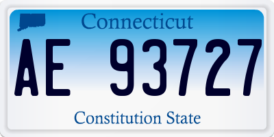 CT license plate AE93727