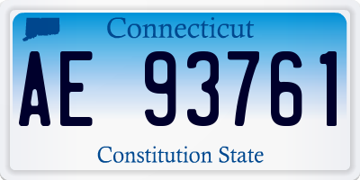 CT license plate AE93761