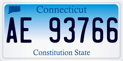 CT license plate AE93766