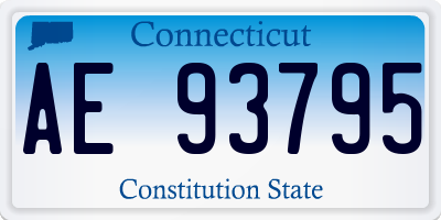 CT license plate AE93795