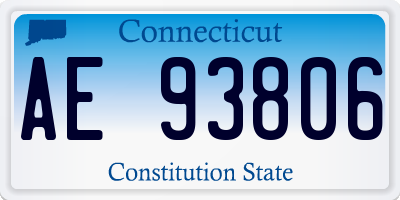 CT license plate AE93806