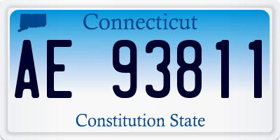 CT license plate AE93811