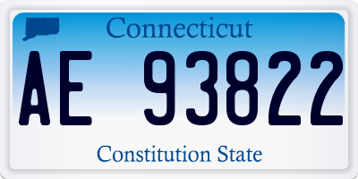 CT license plate AE93822