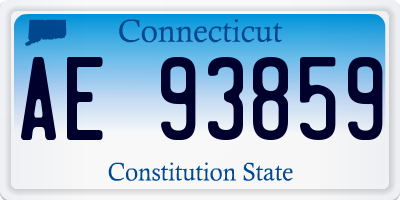 CT license plate AE93859