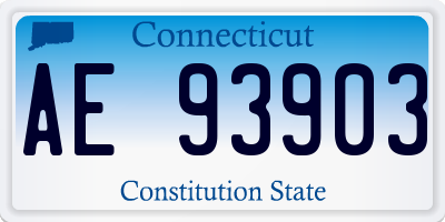CT license plate AE93903