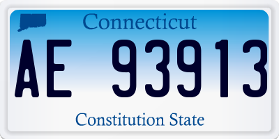 CT license plate AE93913