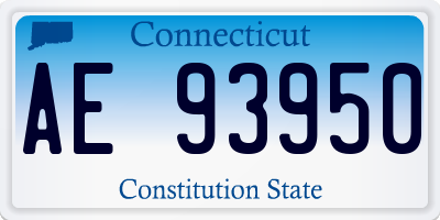 CT license plate AE93950