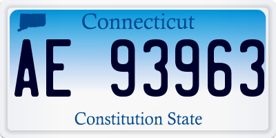 CT license plate AE93963