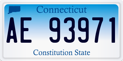 CT license plate AE93971