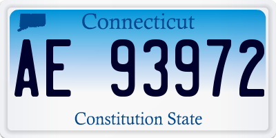 CT license plate AE93972