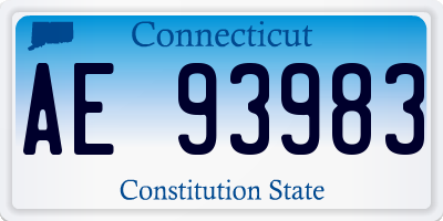 CT license plate AE93983
