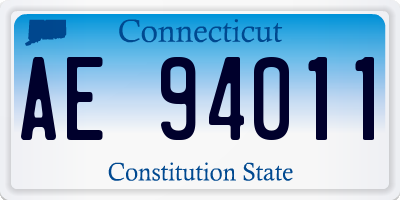 CT license plate AE94011