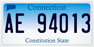 CT license plate AE94013