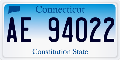 CT license plate AE94022