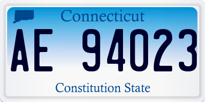 CT license plate AE94023