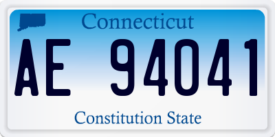 CT license plate AE94041