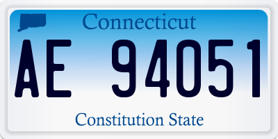 CT license plate AE94051
