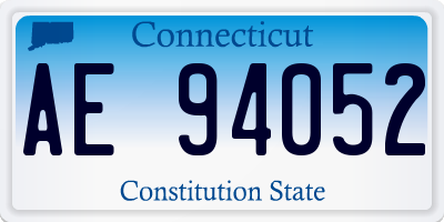 CT license plate AE94052