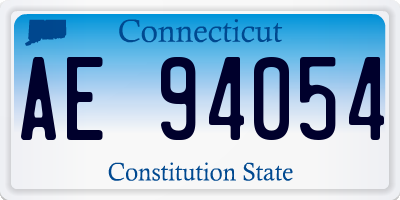 CT license plate AE94054