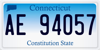 CT license plate AE94057