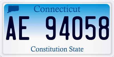 CT license plate AE94058