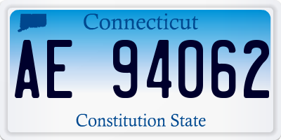 CT license plate AE94062