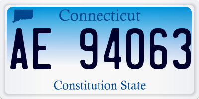 CT license plate AE94063