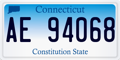 CT license plate AE94068