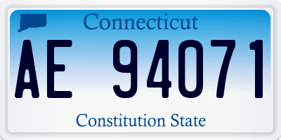 CT license plate AE94071