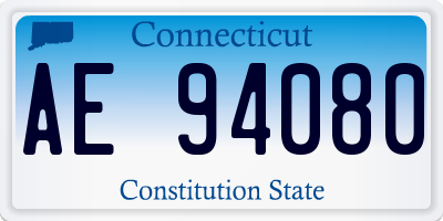 CT license plate AE94080