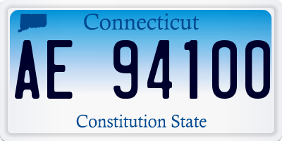CT license plate AE94100