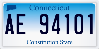 CT license plate AE94101