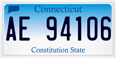 CT license plate AE94106