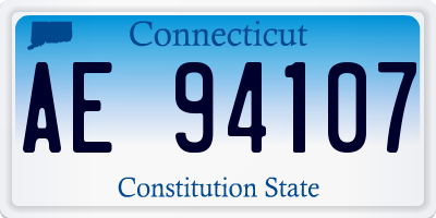 CT license plate AE94107