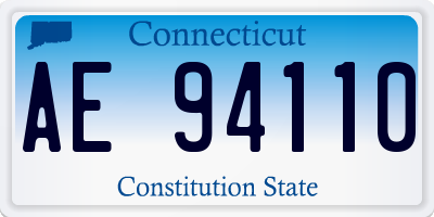 CT license plate AE94110