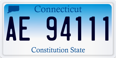 CT license plate AE94111