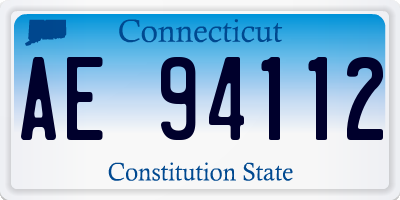 CT license plate AE94112