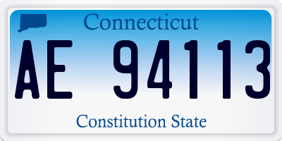 CT license plate AE94113