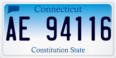 CT license plate AE94116