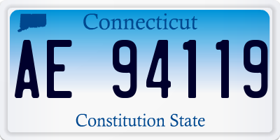 CT license plate AE94119